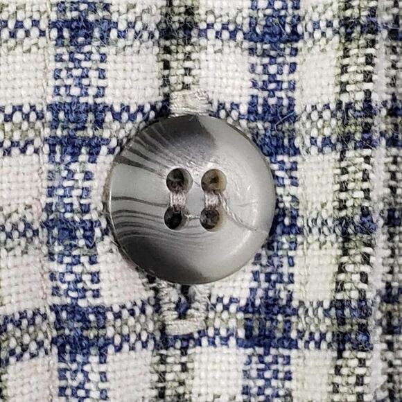 No Fear Shirt Men’s Size Large L Blue Plaid Long Sleeve Button Up Vtg Y2K - Picture 4 of 11